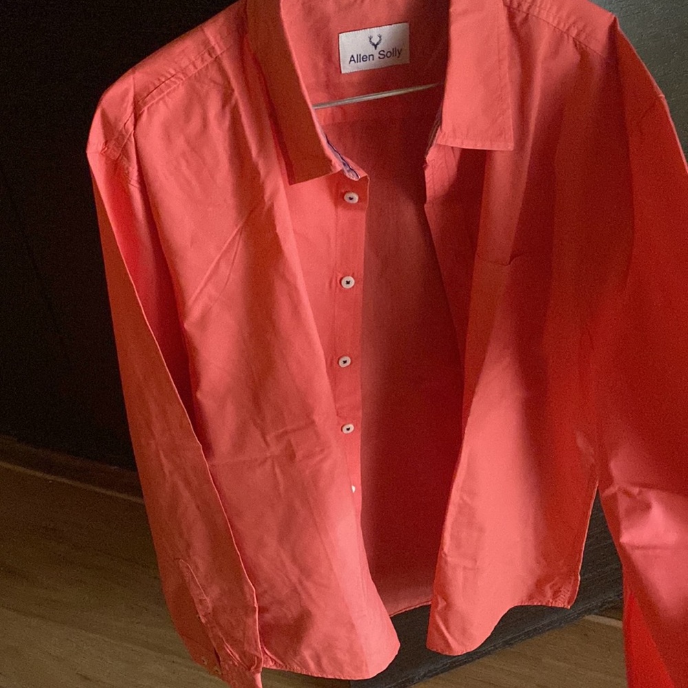 Dark peach colour full sleeves casual shirt from Allen solly - Picture 5 of 6